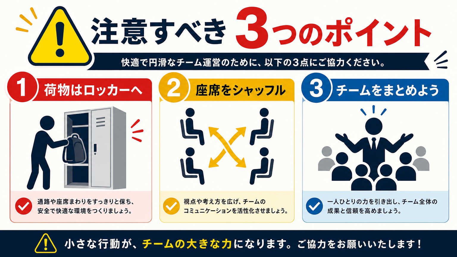 フリーアドレス導入の手順で注意すべきポイント