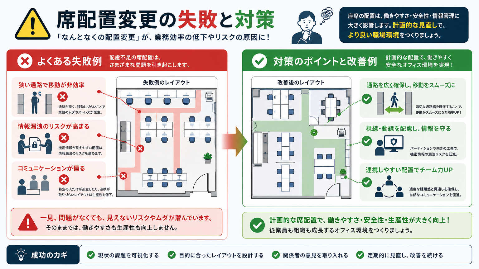 席配置変更でよくある失敗と対策